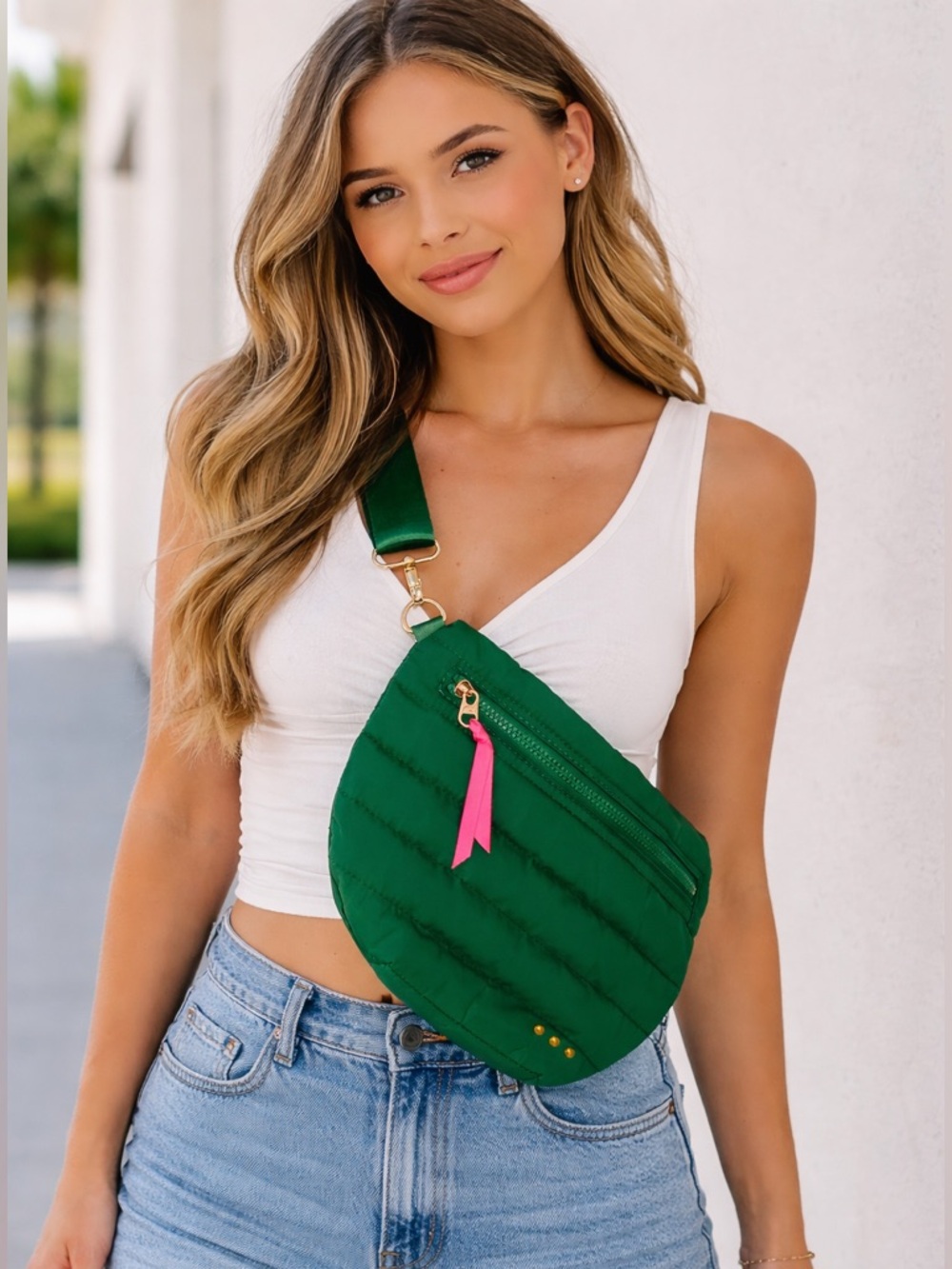 Jolie Puffer Crossbody Bum Bag Adjustable to 45” Strap NWT